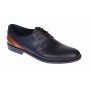 Pantofi barbati casual din piele naturala bleumarin SIR142BL